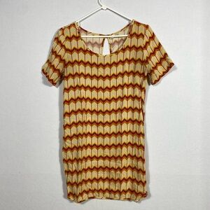 Roxy Shirt Dress in Chevron Pattern size medium beach casual